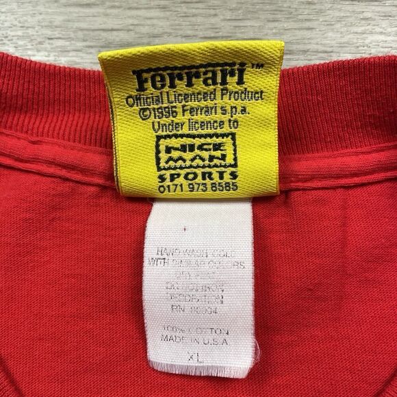 Vintage Shirt Mens Extra Large Red Ferrari Racing Italian Luxury 1996 Cars - Picture 4 of 9